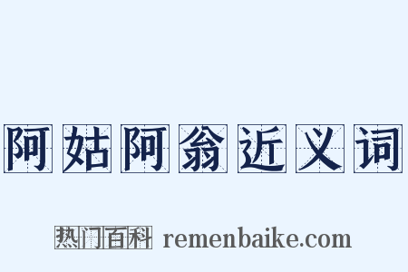阿姑阿翁近义词是什么意思的图片